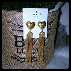 Kate spade heart drop earrings